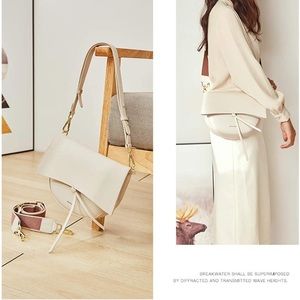 White Leather Crossbody Bag